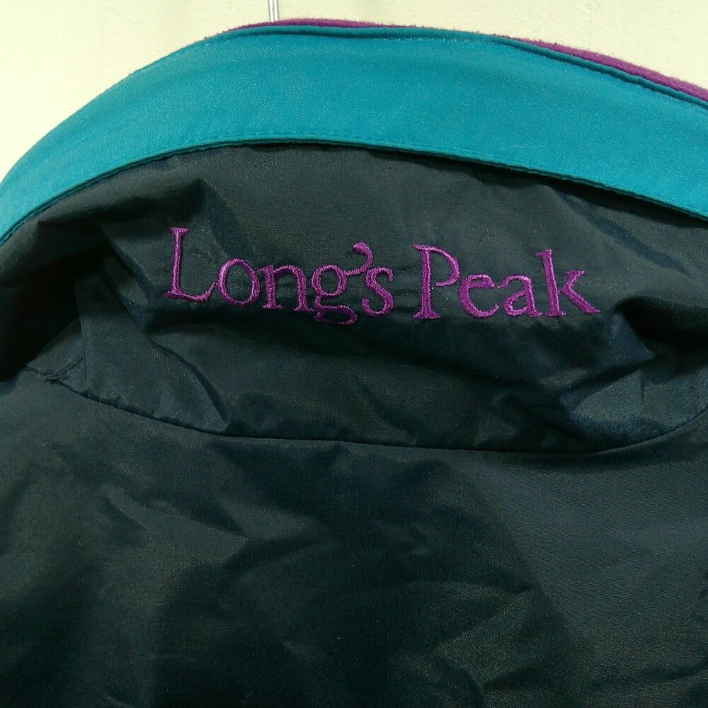 Columbia Vintage 90’s Preppy Ski Jacket Longs Peak Size M | Navy Purple Teal - Picture 9 of 12
